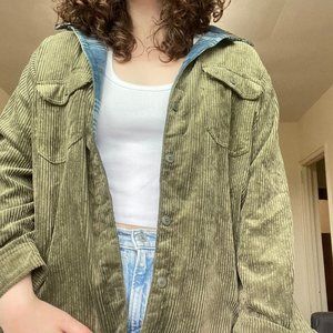 Flannel-lined Corduroy Shacket